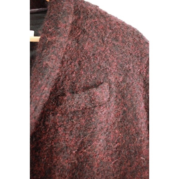 IRO Rafa Oversized Bouclé Wool Coat Burgundy Size US 6 - Picture 8 of 12